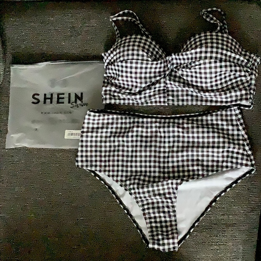 Black and white 2 piece bathing suit from SHEIN, brand new, never worn